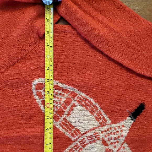 Vintage wool snowshoes intarsia sweater - Picture 4 of 5